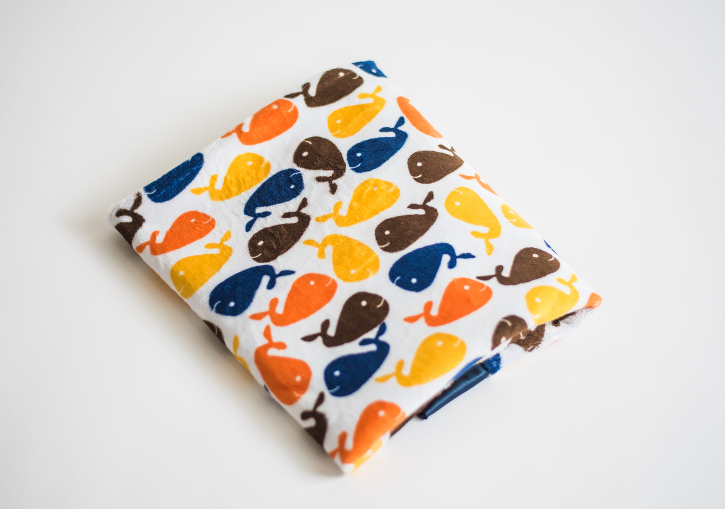 Whales Navy Receiving blanket 30x36