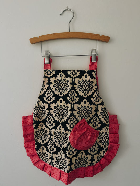 Raspberry Charm Ruffle Apron